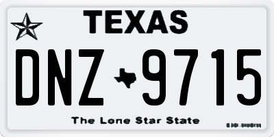 TX license plate DNZ9715