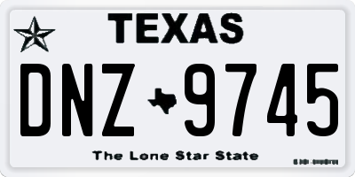 TX license plate DNZ9745
