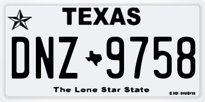 TX license plate DNZ9758