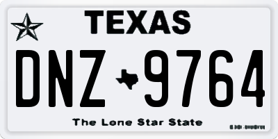 TX license plate DNZ9764