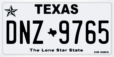 TX license plate DNZ9765