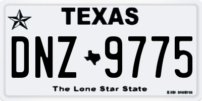 TX license plate DNZ9775