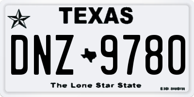 TX license plate DNZ9780