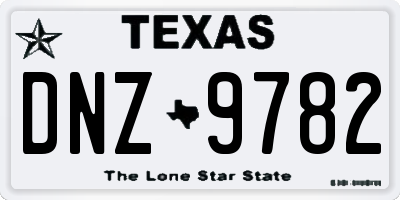 TX license plate DNZ9782