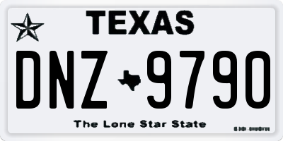 TX license plate DNZ9790