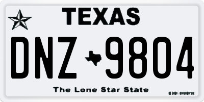 TX license plate DNZ9804