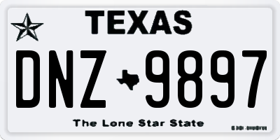 TX license plate DNZ9897