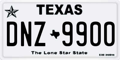 TX license plate DNZ9900