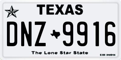 TX license plate DNZ9916