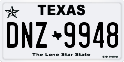 TX license plate DNZ9948