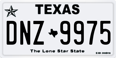 TX license plate DNZ9975