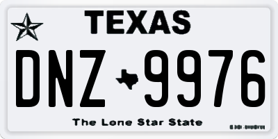 TX license plate DNZ9976