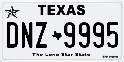 TX license plate DNZ9995