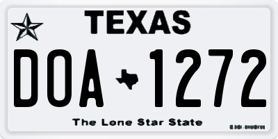 TX license plate DOA1272