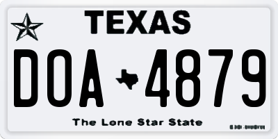 TX license plate DOA4879