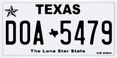 TX license plate DOA5479