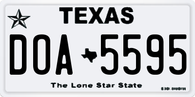 TX license plate DOA5595
