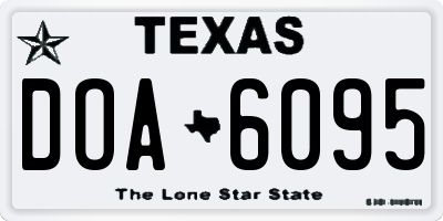TX license plate DOA6095