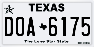 TX license plate DOA6175
