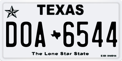 TX license plate DOA6544