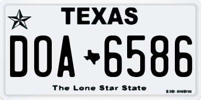 TX license plate DOA6586