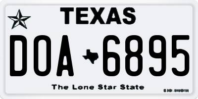 TX license plate DOA6895