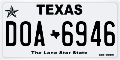 TX license plate DOA6946