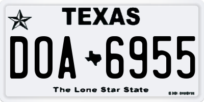 TX license plate DOA6955