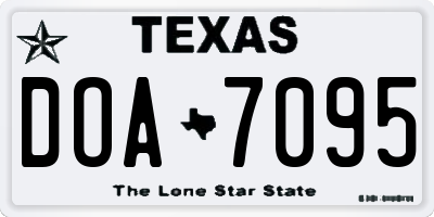 TX license plate DOA7095