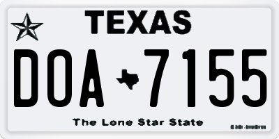 TX license plate DOA7155