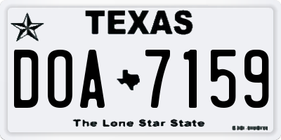 TX license plate DOA7159