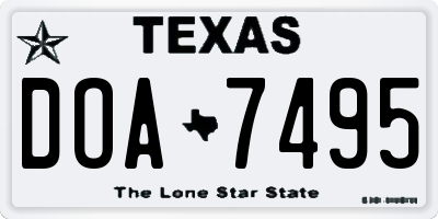 TX license plate DOA7495