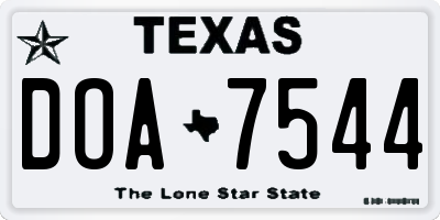 TX license plate DOA7544