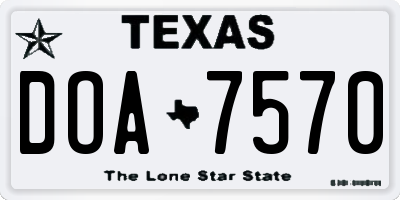 TX license plate DOA7570