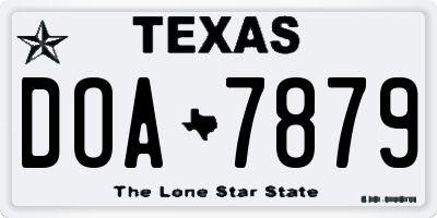 TX license plate DOA7879