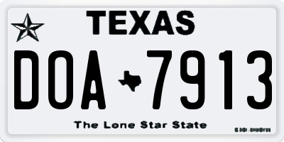 TX license plate DOA7913