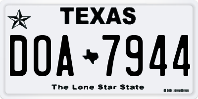 TX license plate DOA7944