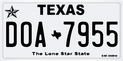 TX license plate DOA7955