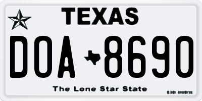 TX license plate DOA8690
