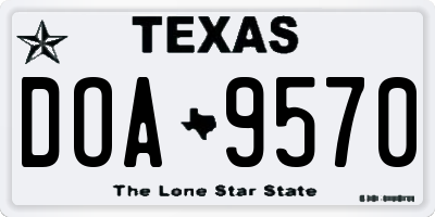 TX license plate DOA9570