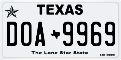 TX license plate DOA9969