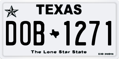 TX license plate DOB1271