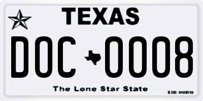 TX license plate DOC0008