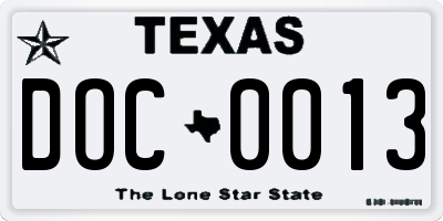 TX license plate DOC0013