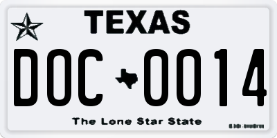 TX license plate DOC0014