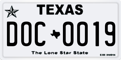 TX license plate DOC0019