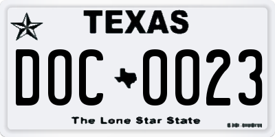 TX license plate DOC0023
