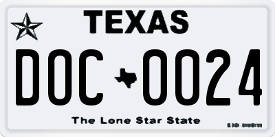 TX license plate DOC0024