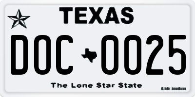 TX license plate DOC0025