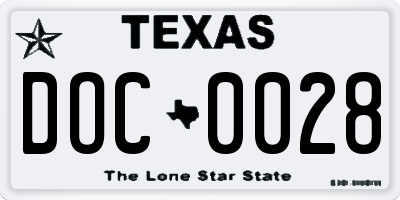 TX license plate DOC0028